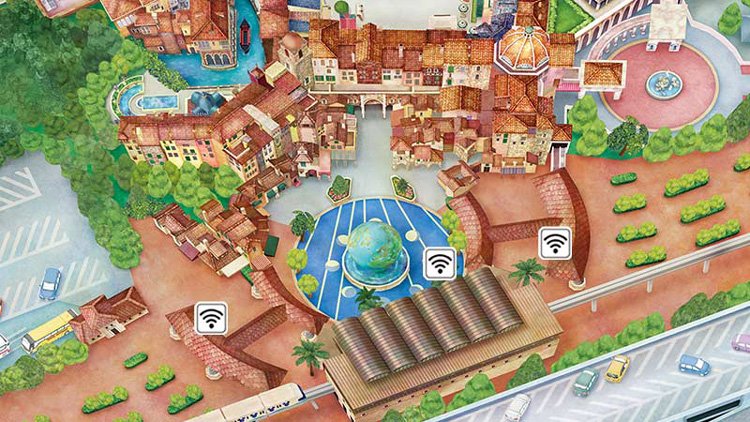 ＜ディズニーシー＞　Wi-Fiエリアマップ