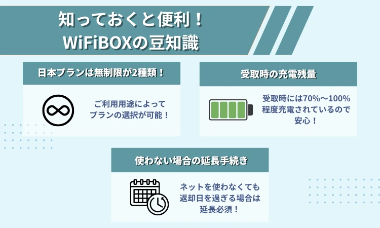 知っておくと便利！WiFiBOXの豆知識